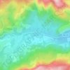 Topografische kaart vall d'en Marc, hoogte, reliëf