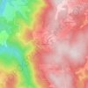 Topografische kaart Charbounouze, hoogte, reliëf