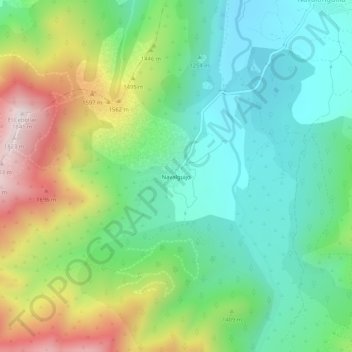 Topografische kaart Navalguijo, hoogte, reliëf