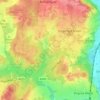 Topografische kaart Egham Wick, hoogte, reliëf