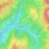 Topografische kaart Fondrea, hoogte, reliëf
