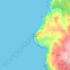 Topografische kaart Cabo da Roca, hoogte, reliëf