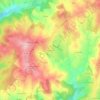 Topografische kaart Martignac, hoogte, reliëf