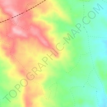 Topografische kaart Covatilla, hoogte, reliëf