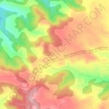 Topografische kaart Parada de Bellot, hoogte, reliëf