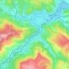 Topografische kaart Roquecave, hoogte, reliëf