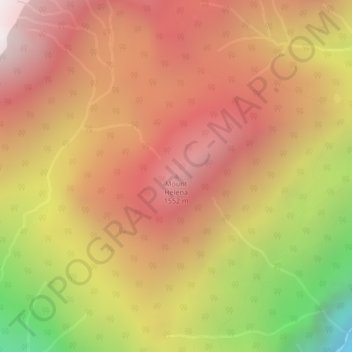 Topografische kaart Mount Helena, hoogte, reliëf