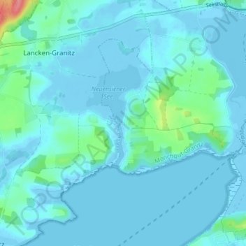 Topografische kaart Seedorf, hoogte, reliëf