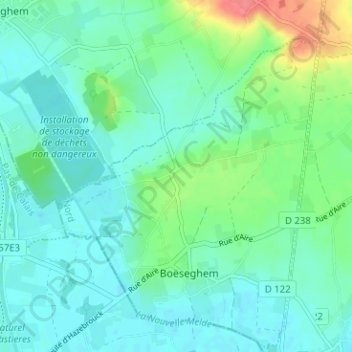 Topografische kaart Les Ciseaux, hoogte, reliëf