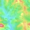Topografische kaart Sornac, hoogte, reliëf
