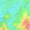 Topografische kaart Les Landes, hoogte, reliëf
