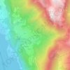 Topografische kaart La Sauffaz, hoogte, reliëf