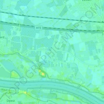 Topografische kaart Wely, hoogte, reliëf