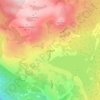 Topografische kaart Sjusjøen, hoogte, reliëf