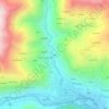 Topografische kaart Raje, hoogte, reliëf