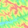 Topografische kaart Belcastel, hoogte, reliëf