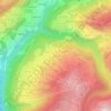 Topografische kaart Paravy, hoogte, reliëf