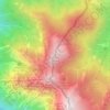 Topografische kaart Monte Orsaro, hoogte, reliëf