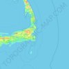Topografische kaart Strong Island, hoogte, reliëf