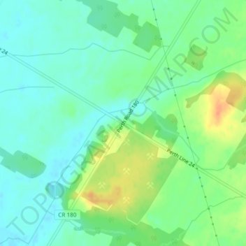 Topografische kaart Staffa, hoogte, reliëf