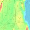 Topografische kaart West Coxsackie, hoogte, reliëf