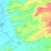 Topografische kaart Puisaye, hoogte, reliëf