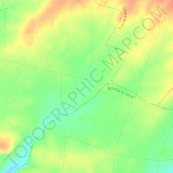Topografische kaart Tarraso, hoogte, reliëf