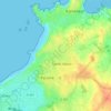 Topografische kaart Le Lévy, hoogte, reliëf