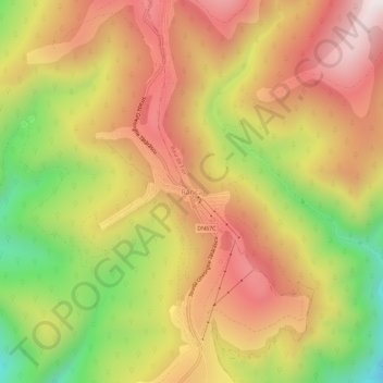 Topografische kaart Rânca, hoogte, reliëf