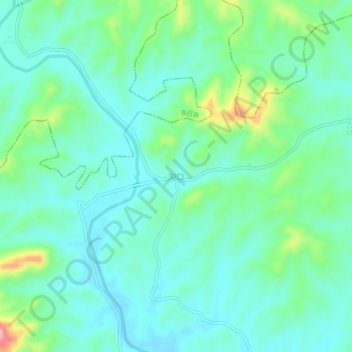 Topografische kaart 沟口, hoogte, reliëf
