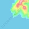 Topografische kaart Punta Mariato, hoogte, reliëf