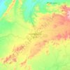 Topografische kaart Barentu, hoogte, reliëf