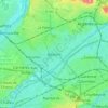 Topografische kaart Bezons, hoogte, reliëf