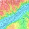 Topografische kaart La Roche, hoogte, reliëf