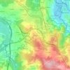 Topografische kaart Montellos, hoogte, reliëf
