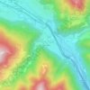 Topografische kaart Pfulters, hoogte, reliëf