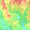 Topografische kaart Les Merys, hoogte, reliëf