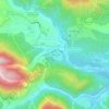 Topografische kaart Priuso, hoogte, reliëf