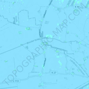 Topografische kaart Zollbaum, hoogte, reliëf