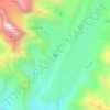 Topografische kaart Lobuche, hoogte, reliëf