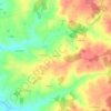 Topografische kaart Landrevie, hoogte, reliëf