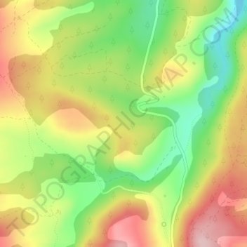 Topografische kaart Mas de Grau, hoogte, reliëf