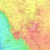 Topografische kaart Chikmagalur, hoogte, reliëf