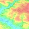 Topografische kaart Le Bas Fougeray, hoogte, reliëf