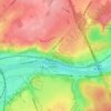 Topografische kaart Grands Malades, hoogte, reliëf