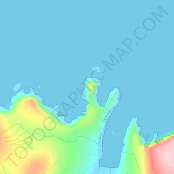 Topografische kaart Doonvinalla, hoogte, reliëf