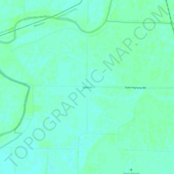 Topografische kaart Sonora, hoogte, reliëf