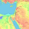 Topografische kaart Israël, hoogte, reliëf