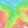 Topografische kaart Valfréjus, hoogte, reliëf