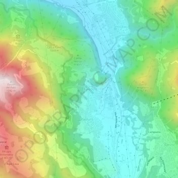 Topografische kaart Baiedo, hoogte, reliëf